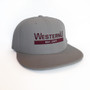 WesternU Nike Flat Bill Snapback Cap Grey/Burgundy