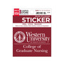 WesternU CGN Sticker 4x3 in