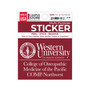 WesternU COMP-NW Sticker 4x3 in