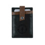WesternU 2-Tone Rfid Leather Money Clip Black/Tan