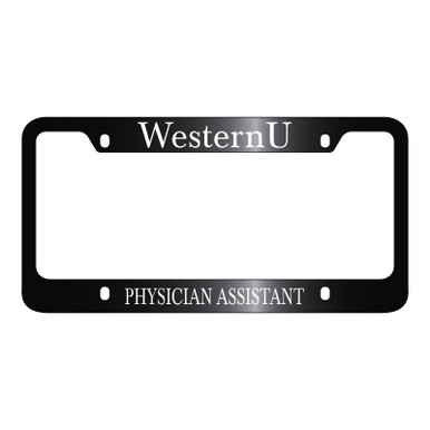 Physician Assistant License Plate Frame Black - WesternU Campus Store