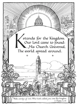 K is for Kingdom – Christ and His Church illustrated in An Alphabet of the Altar