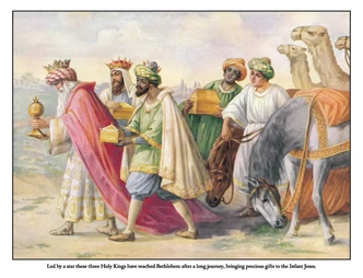 The three kings adoring the Infant Jesus at Bethlehem – The Wonder Story