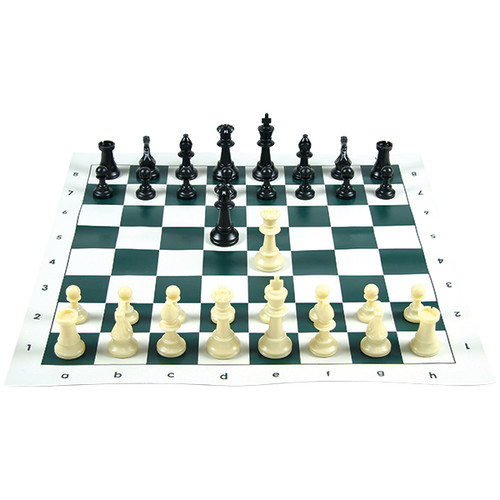 Roll Up chess set with 2 queens