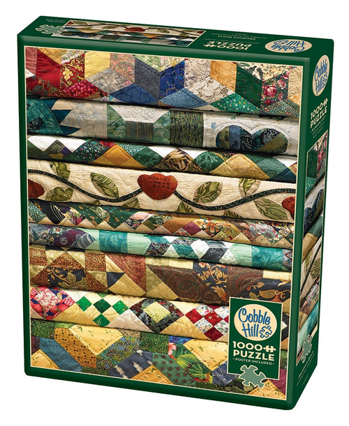 1000 piece Jigsaw puzzle:  Grandma's Quilts from Cobble Hill
