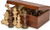 Wood Staunton Chess pieces in wood box #5
Polish wood chess pieces in matching wood case.