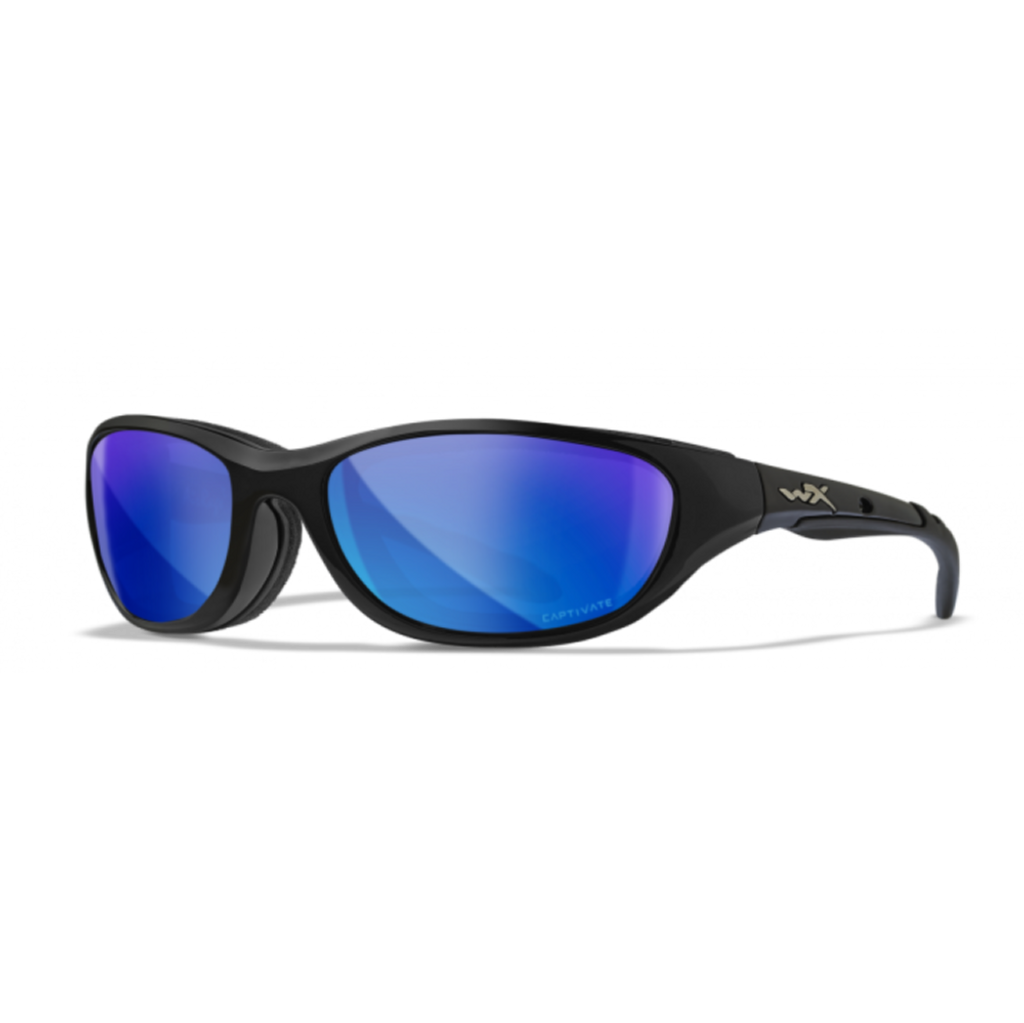 Wiley X AirRage | Captivate Polarised Blue Lens w/ Gloss Black Frame