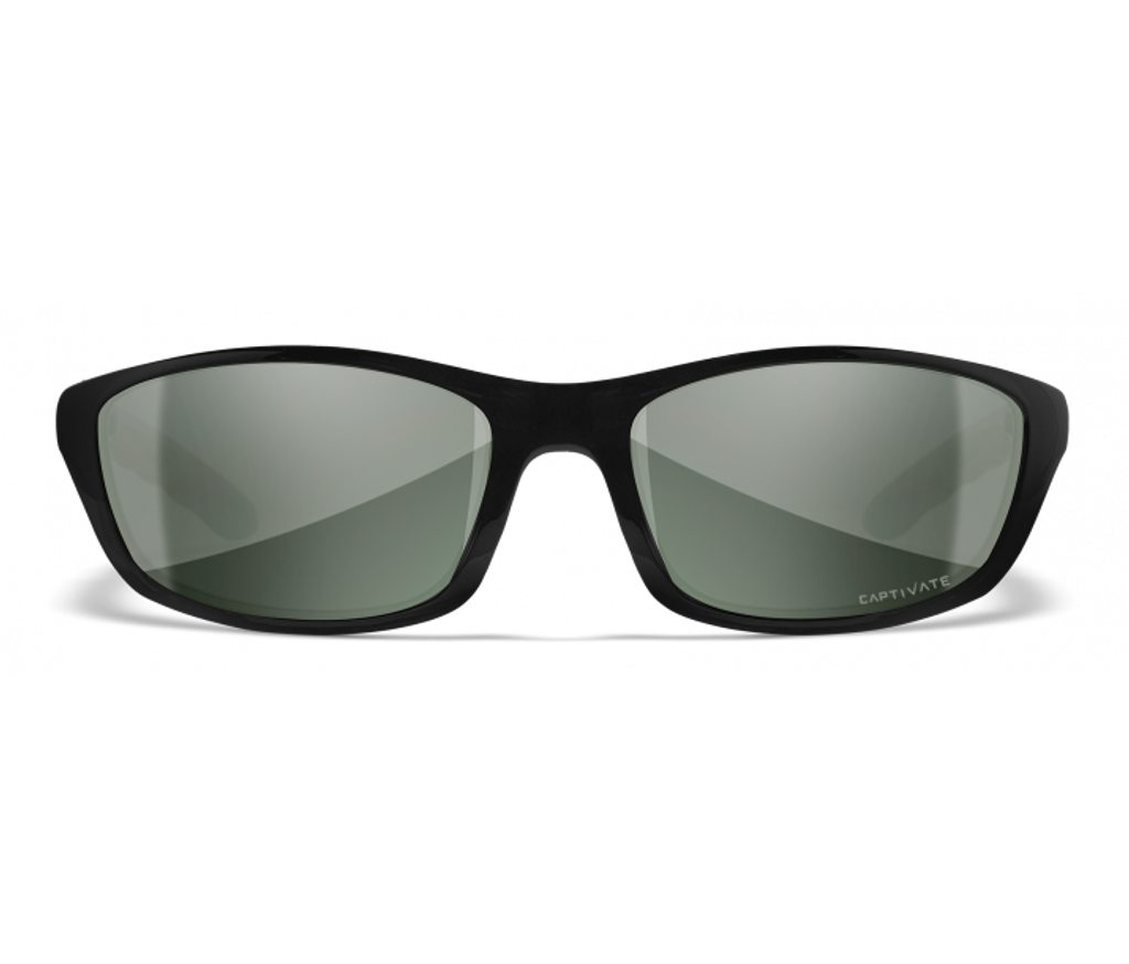 Wiley X P-17CPL | Captivate Polarised Platnium Flash Lens w/ Gloss Black Frame