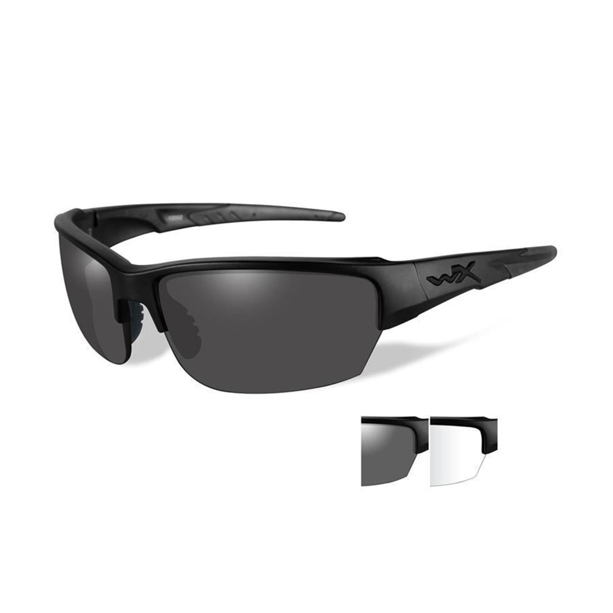 Wiley X Saint | Grey and Clear Two Lens w/Matte Black Frame - The ...