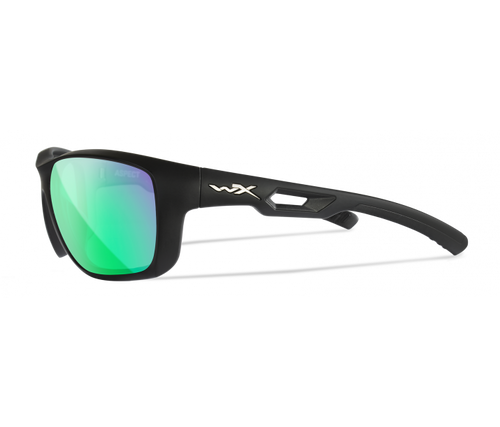 Wiley X Aspect | Captivate Polarised Green Mirror Lens w/ Matte Black Frame