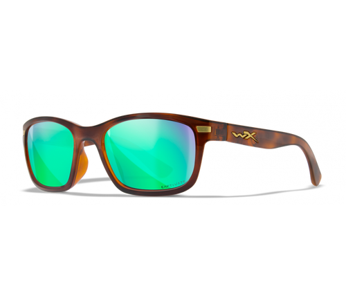 Wiley X Helix | Captivate Polarised Green Mirror Lens w/ Gloss Demi Frame