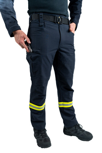 HPX Station ESO Pant FR Navy Hi-Vis Yellow
