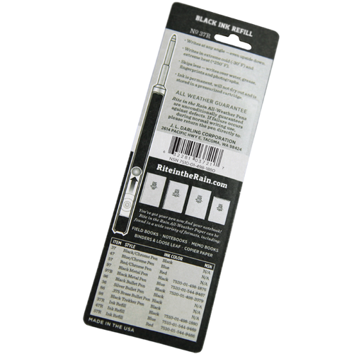 37R All-Weather Pen Refill Black Ink