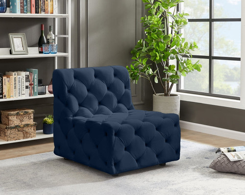 Tuft Armless Accent Chair (Blue)