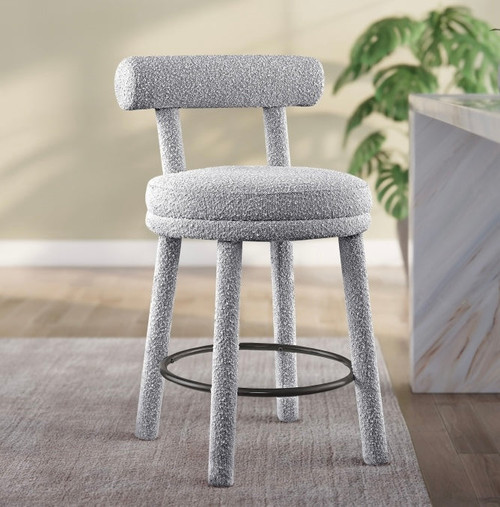 Parlor Boucle Counter Stools (Grey or Black)