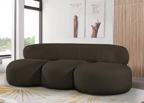 Venti Boucle Sofa (Green, Brown)
