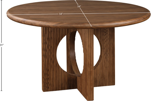 Rivas Dining Table-Round (Walnut, Black, Natural)