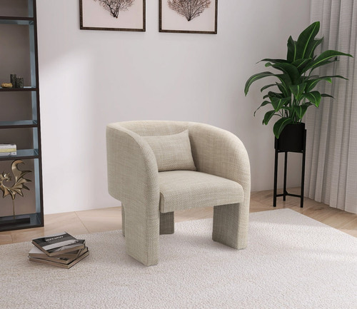 Sawyer Weaved Polyester Accent Chair (Beige)