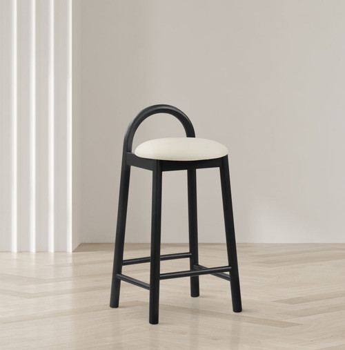 Calvin Faux Leather Counter Stool (Cream)