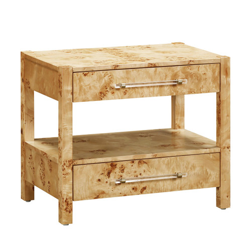 Brandyss Nightstand (Natural Burl)