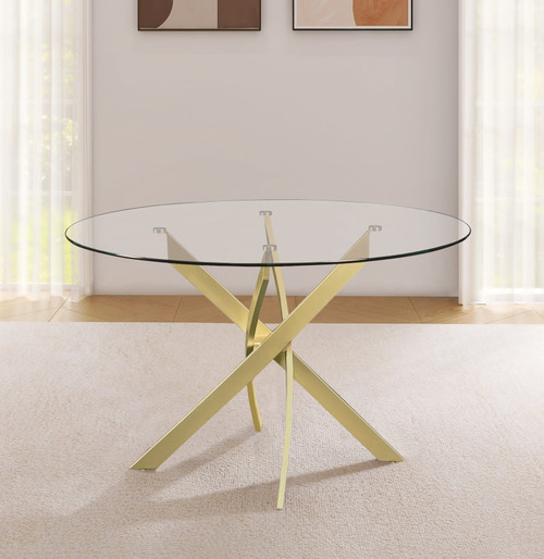 Paxton Dining Table 48" (Gold)