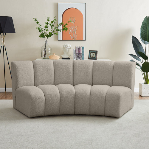 Henke 2-PC Infinity Boucle Loveseat (Taupe)