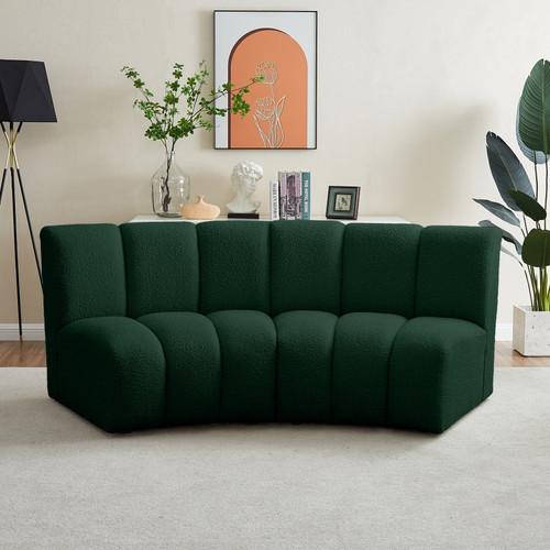 Henke 2-PC Infinity Boucle Loveseat (Green)