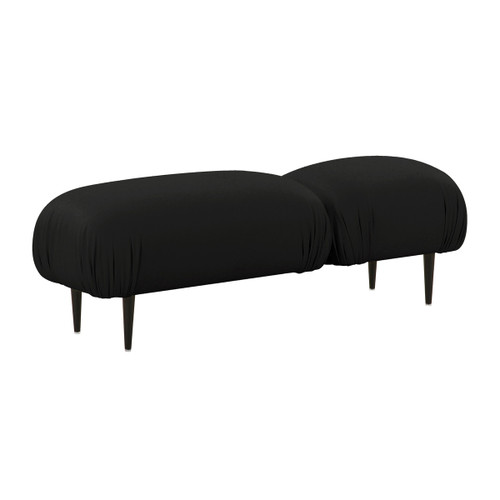 Adalynn Vegan Leather Bench (Black)