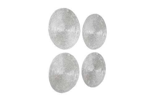 Ripple Wall Disc-Silver (Set of 4)