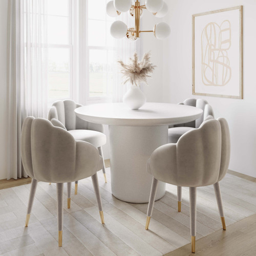 Gardenia Velvet Dining Chair-Light Grey