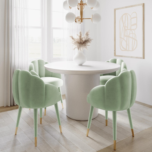 Gardenia Velvet Dining Chair-Moss Green
