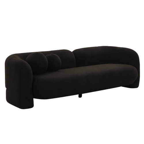 Amelie Faux Fur Sofa (Black)
