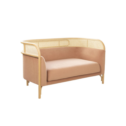 Desiree Velvet Loveseat (Muave)