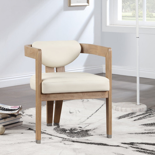 Carlyle Faux Leather Dining Chair (Cream)