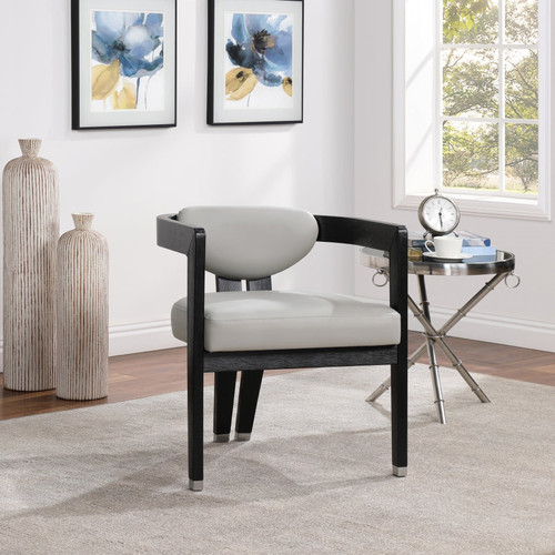 Carlyle Faux Leather Dining Chair (Grey)