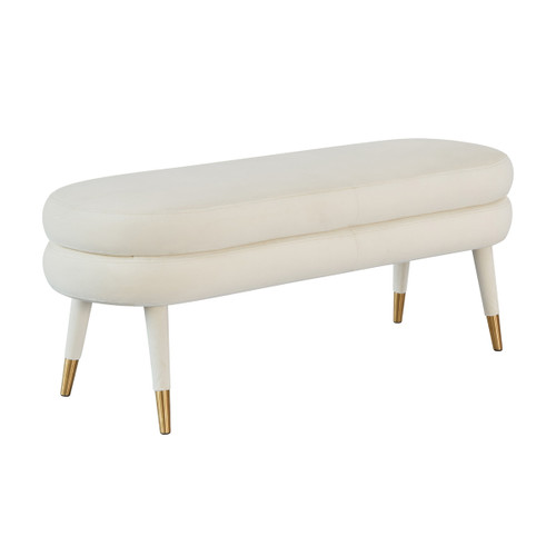 Betty Velvet Bench (Cream)