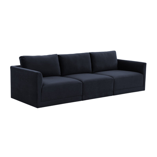 Willow Velvet Modular Sofa (Navy)
