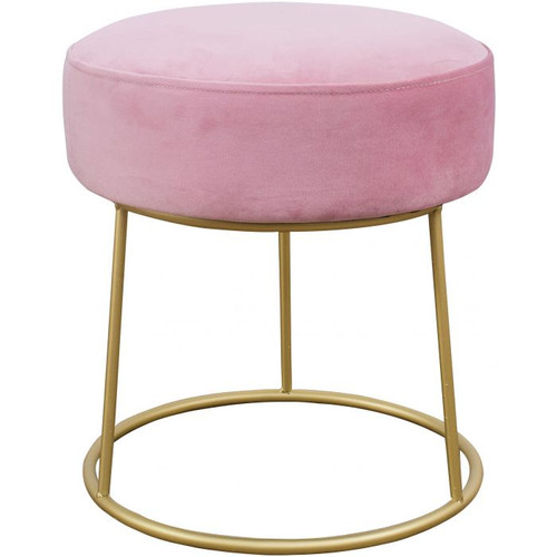 Nina Velvet Stool/Ottoman (Blush)