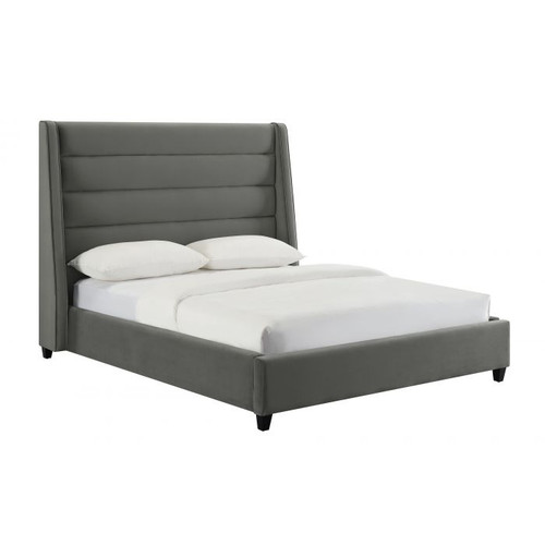 Koah Grey Velvet Bed (King)