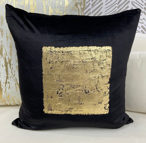 Black & Gold Luxe Pillow | Home Decor | Furniture