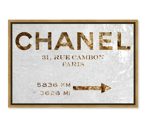 Couture Road Sign (Gold Frame)