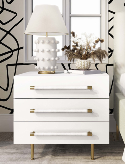 Trident Nightstand (White, Grey or Black)