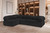 Ames Boucle 4PC Sectional (Black or Grey)-Style 2
