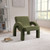 Corduroy Accent Chair (Green, Cognac, Brown)