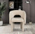 Emmet Chenille Fabric Dining Chair (Cream, Beige)
