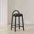 Calvin Faux Leather Counter Stool (Black)