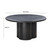 Elika Round Faux Plaster Dining Table (Black)