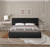 Nash Boucle Fabric Bed-Black (King)