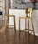 Maddox Stainless Steel Barstool (Gold)-Single