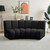 Henke 2-PC Infinity Boucle Loveseat (Black)